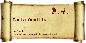 Maria Armilla névjegykártya